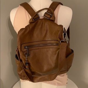 Anti theft/ cute brown backpack!